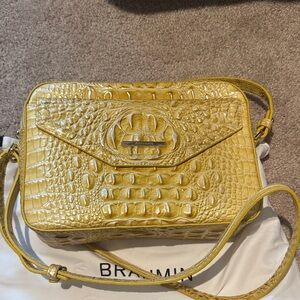 Brahmin Gold Crocodile Embossed Crossbody Bag